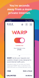 1.1.1.1 + WARP: Safer Internet screenshot 2