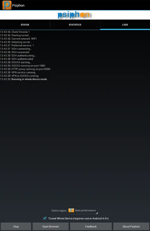 Psiphon screenshot 8