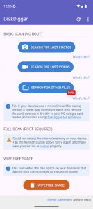 DiskDigger photo/file recovery screenshot 3