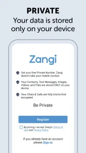 Zangi Private Messenger screenshot 1