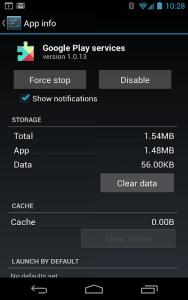 Google Play services screenshot 2